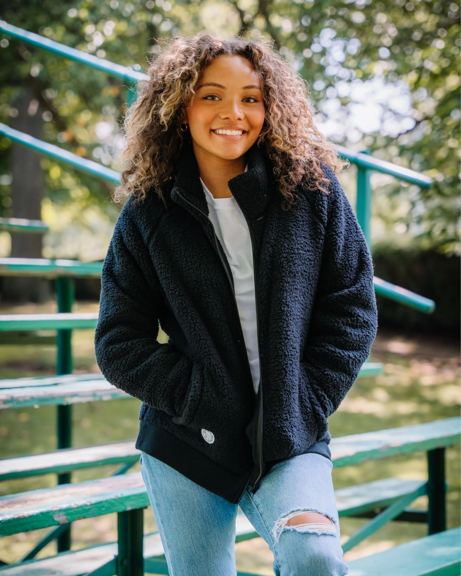 Women's Sherpa Full Zip Jacket - Image 9